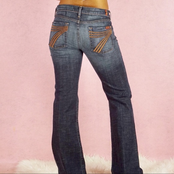 [SOLD] 7 for All Mankind Dojo Flare Jeans Sz 29x33 - Picture 1 of 7